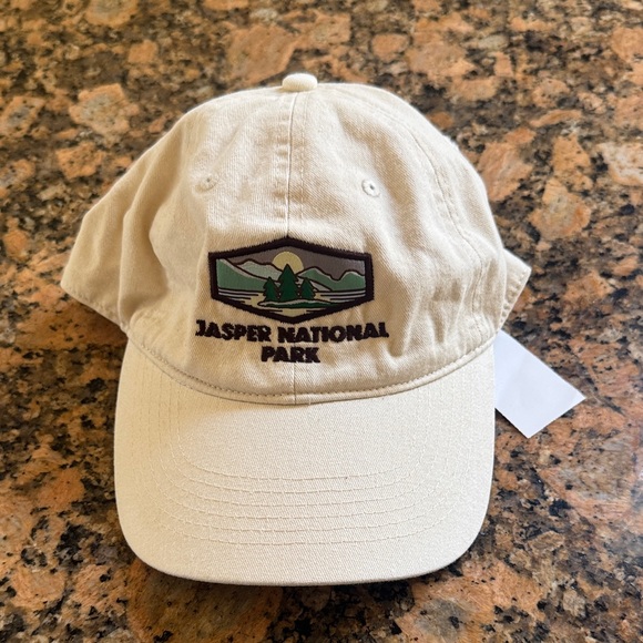 Initial Attraction | Jasper National Park Cream Cap with Logo - Picture 1 of 5